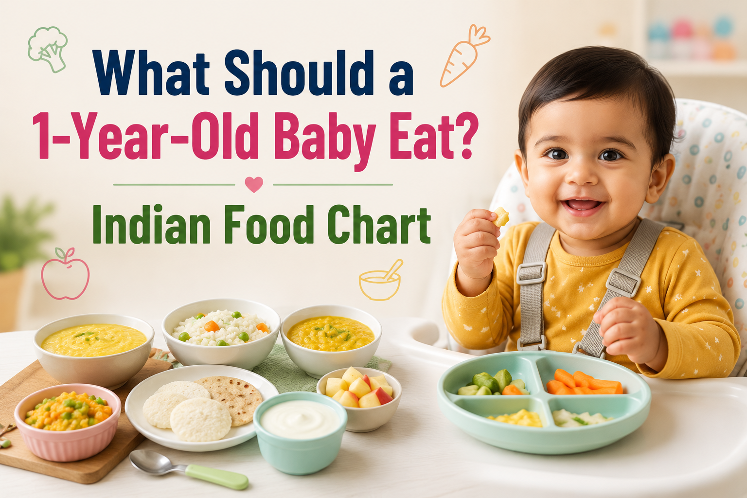 What Should a 1-Year-Old Baby Eat? Indian Food Chart